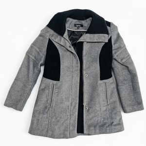 Grey & Black Statement Coat by Nicole Miller New York